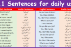 111 English Sentences with Arabic Translation