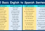 100 Basic English to Spanish Sentences