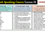 English Speaking Course Lesson 16 by Structures