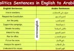 Politics Sentences in English to Arabic