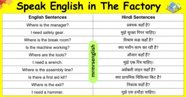 Speak English in The Factory
