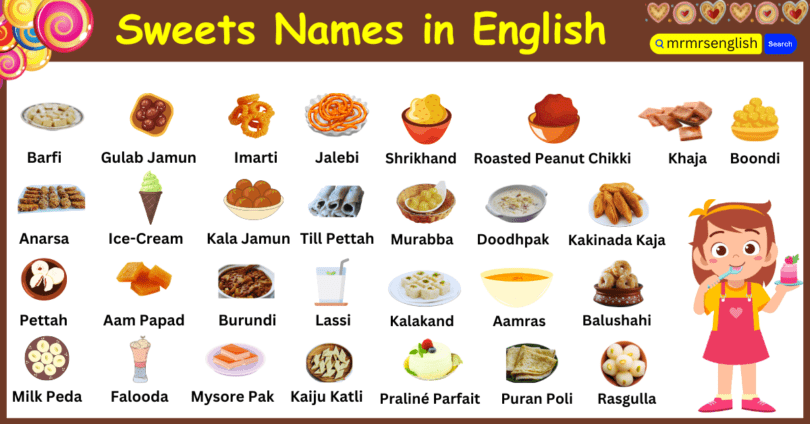 Sweets Names in English