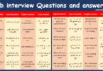 Job interview Questions and answers in English to Urdu