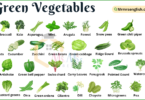 Green Vegetables Names in English