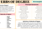 Adverbs of Degree with definition and Example Sentences