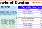 Adverbs of Duration Explained with Definition