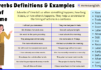 Adverbs of Time Made Easy - Definitions and Example Sentences