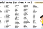 Modal Verbs List from A to Z | 500+ Modal Verbs in English