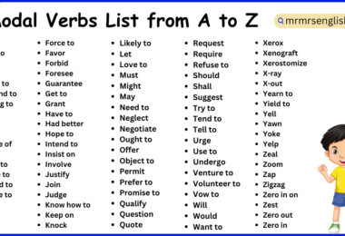 Modal Verbs List from A to Z | 500+ Modal Verbs in English