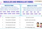 Regular and irregular verbs Explained with definition and Examples