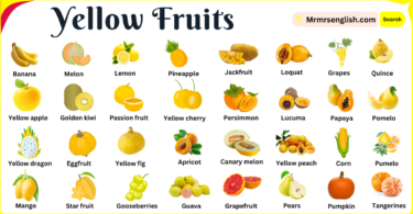 Yellow Fruits Names in English