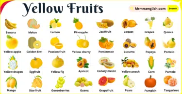 Yellow Fruits Names in English
