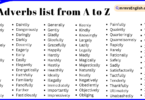 Adverbs list from A to Z | 500 Adverbs in English for daily use