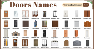 Doors and Their Names in English with their Pictures