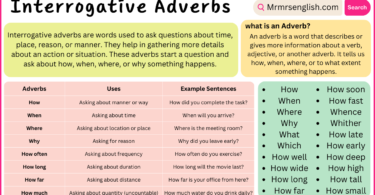 Interrogative Adverbs Explained with Definitions and Examples