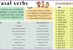 Phrasal verbs definition and Example Sentences in English