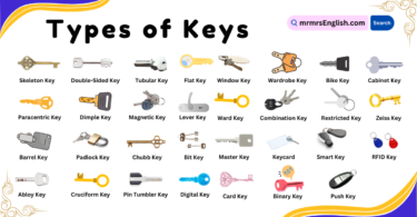 Different Types of Keys Names of locks and their Pictures