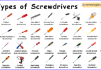 60 Types of Screwdrivers Names and Their Pictures