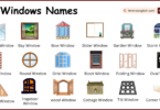 Types of Windows names in English and Their Pictures