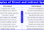 500 Examples of Direct and indirect Speech in English