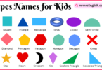 80 Types of Shapes Names for kids in English and Their Pictures