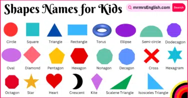 80 Types of Shapes Names for kids in English and Their Pictures