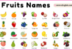 Fruits Names in English and their Pictures