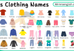 Kids Clothing Names ideas and their Pictures