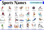 Sports names in English and their Pictures