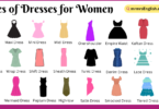 Types of Dresses for Women in English and Pictures