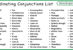 500 Coordinating Conjunctions List from A to Z in English