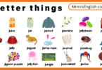 J letter things names and Pictures for Kids