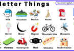 M letter things for Kids in English with Their Pictures