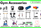 Gym Accessories Names in English with their Pictures