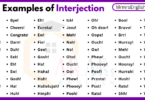 100 Examples of interjection in English and their images