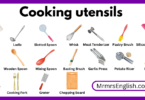 Common Types of Cooking utensils names and their Pictures