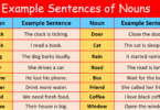 100 Example Sentences of Nouns in English with Pictures