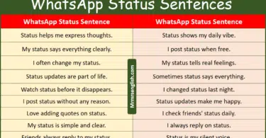 Simple WhatsApp Status Lines for Talking