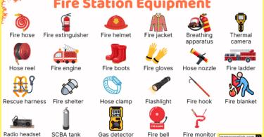 Fire Station Equipment Names in English with Their Pictures