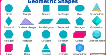 Geometric Shapes Names in English with Their Pictures