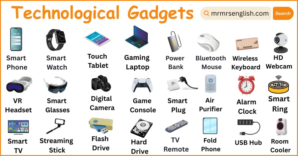 Technological Gadgets Chart