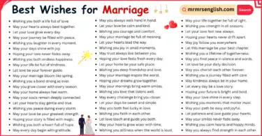 100 Best Wishes for Marriage in English with Pictures