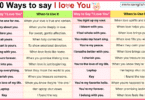 100 Cute Ways to say I love you in English with Their Pictures