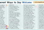100 Different Ways to Say Welcome in English with Pictures
