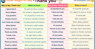 60 Other Ways to Say Thank you in English with Pictures