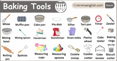 Baking Tools Names in English with Pictures