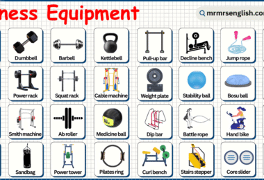 Fitness Equipment Names in English with Their Pictures