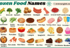 Frozen Food Names in English with Their Pictures