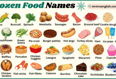 Frozen Food Names in English with Their Pictures