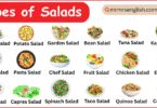 Types of Salads Names in English with their Pictures